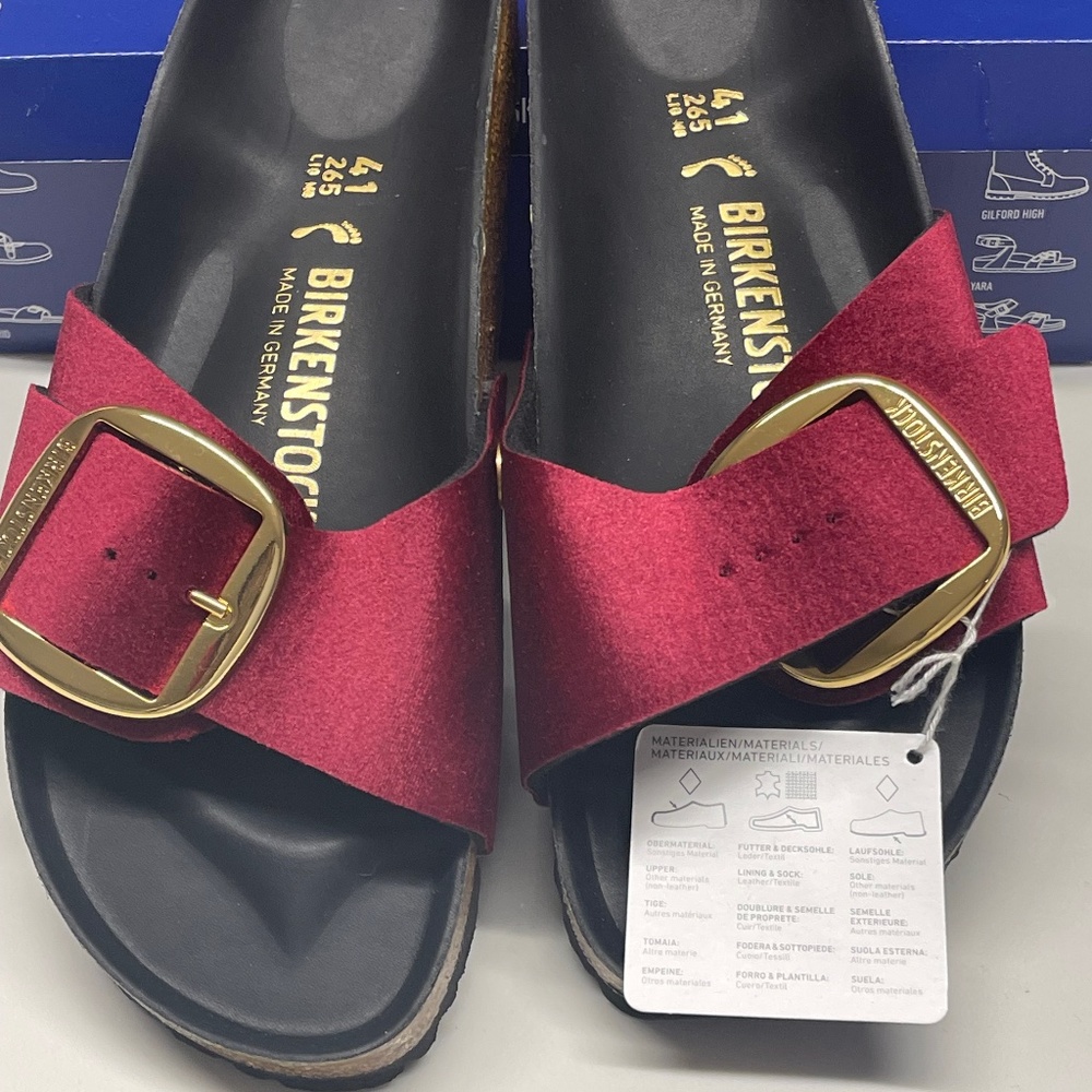 Birkenstock Sandal, Maroon, US size 10-10.5, Euro 41
